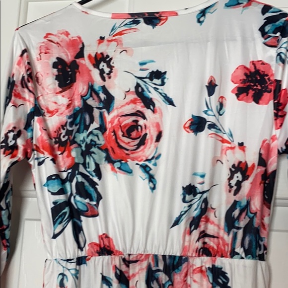 NWOT Vintage Flower Casual Floor Length Maxi Dress - Picture 3 of 5